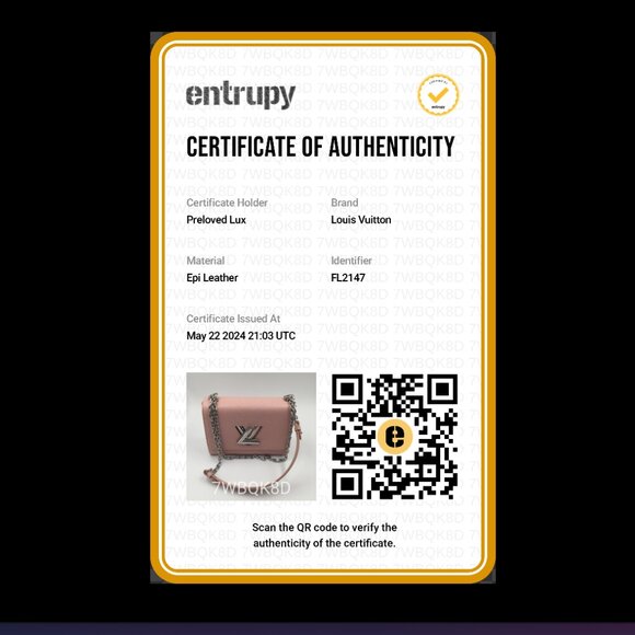 Authentic LOUIS VUITTON Epi Twist MM Pink Shoulder Bag Crossbody Bag - Picture 8 of 8